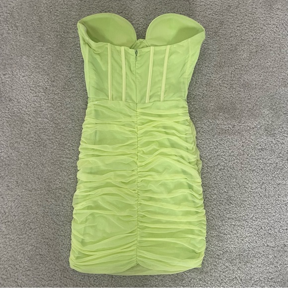 Fashion Nova Ari Mesh Lime Dress - Picture 2 of 4